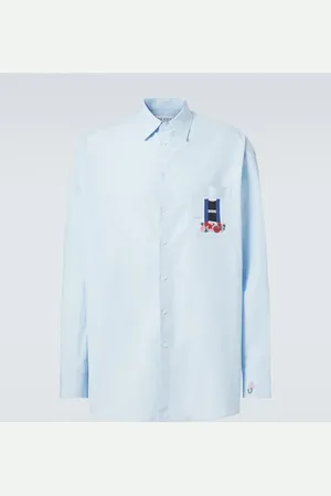 J.W.Anderson Window embroidered linen and cotton shirt
