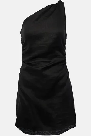 FAITHFULL THE BRAND Marga gathered linen minidress