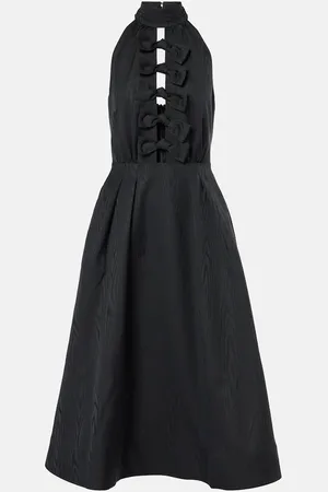 Rebecca Vallance Charaya bow-detail halterneck midi dress