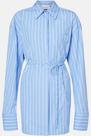 Sportmax Firma striped cotton shirt dress