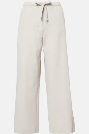 Max Mara Argenta virgin wool crÃªpe wide-leg pants