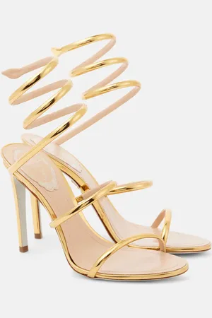 RENE CAOVILLA Cleo 105 mirrored leather sandals