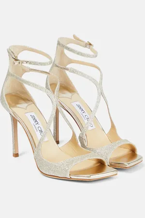 Jimmy Choo Azia 95 glitter-embellished sandals
