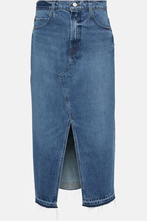 Frame The Midaxi denim midi skirt