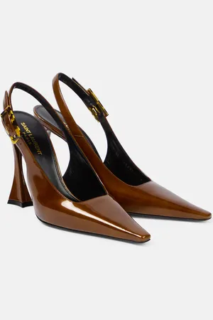 Saint Laurent Dune patent leather slingback pumps