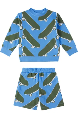 Stella McCartney Printed cotton jersey sweatshirt and shorts set