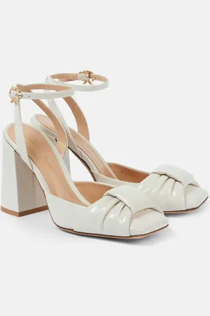 Gianvito Rossi Draped Bow 90 patent leather pumps