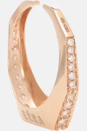 Eera EÃ©ra Sabrina 18kt rose ear cuff with white diamonds