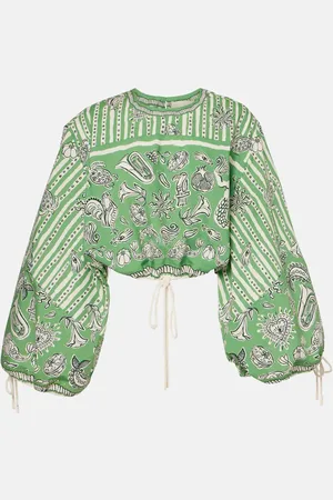ALÉMAIS AlÃ©mais Lula printed cotton crop top