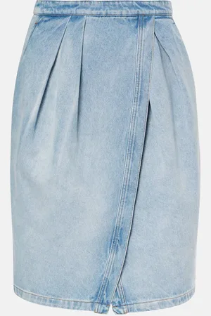 DRIES VAN NOTEN Denim midi skirt