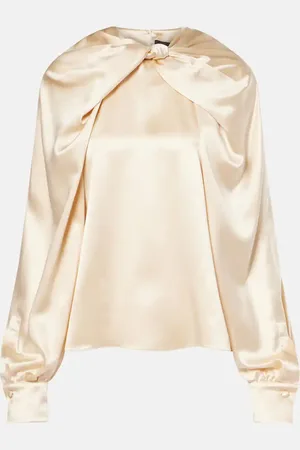 Max Mara Elegante Key torchon silk satin blouse