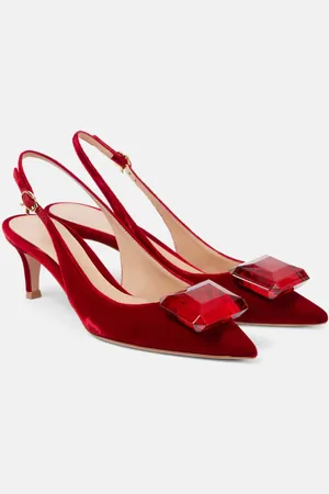 Gianvito Rossi Jaipur 55 velvet slingback pumps