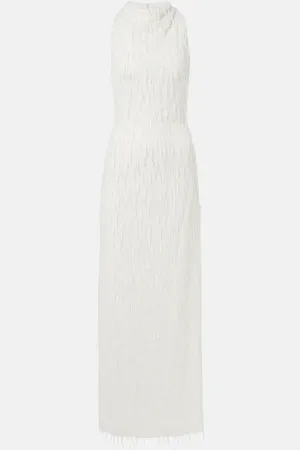 ROTATE Bridal sequined halterneck gown