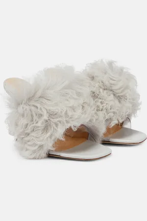 MAGDA BUTRYM Shearling PVC mules