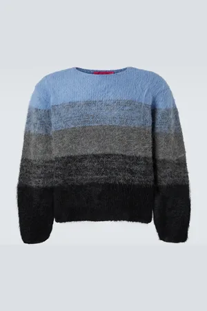 THE ELDER STATESMAN Thistle alpaca and wool-blend sweater