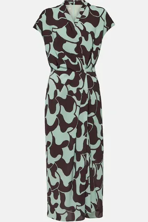 DRIES VAN NOTEN Printed crÃªpe midi dress