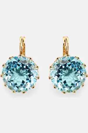 Ileana Makri 18kt gold earrings with topaz