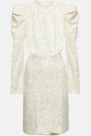 Costarellos Bridal Zenni lace cutout minidress