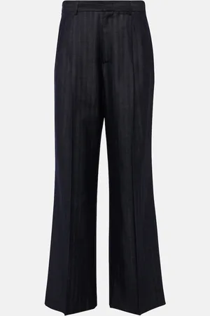 Etro Pleated wool-blend wide-leg pants