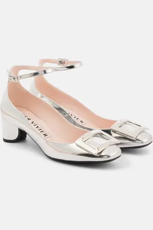 Roger Vivier U Look 45 metallic leather pumps