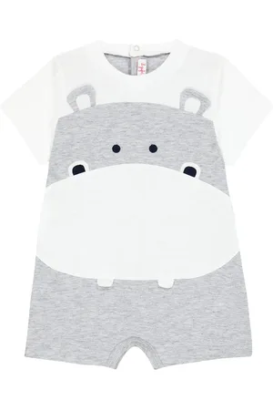 Il gufo Baby hippo cotton bodysuit