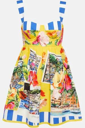 Dolce & Gabbana Portofino printed cotton minidress
