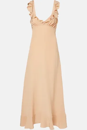 Chloé ChloÃ© Ruffled silk crÃªpe de chine maxi dress