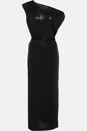 Norma Kamali Draped lamÃ© midi dress