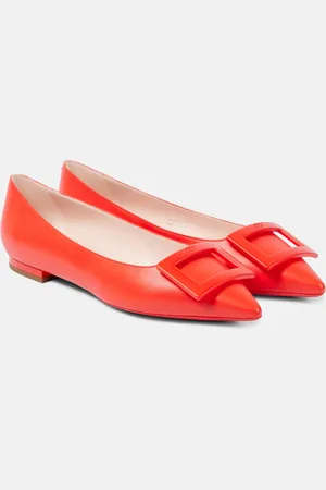 Roger Vivier Gommettine Ball leather ballet flats