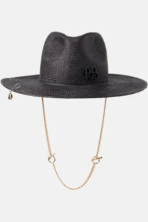 Ruslan Baginskiy Logo chain-detail straw fedora