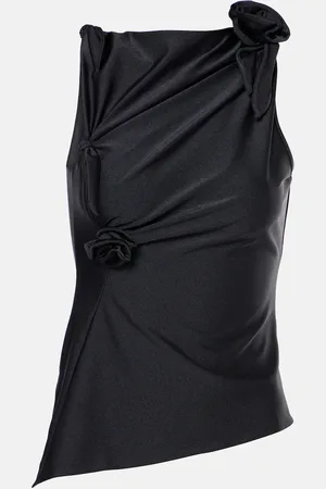 COPERNI Floral-appliquÃ© asymmetric top