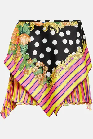 VERSACE Printed wrap miniskirt