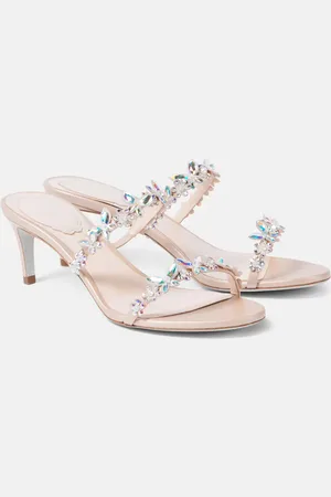 RENE CAOVILLA Eden Slider 60 embellished satin sandals