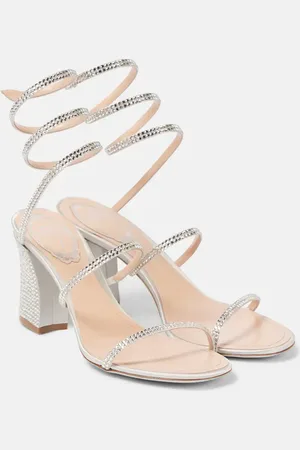 RENE CAOVILLA Cleo 80 embellished satin sandals