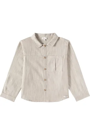Donsje Pieter striped cotton overshirt