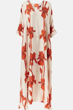 La DoubleJ Floral silk twill maxi dress