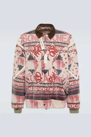SACAI Printed patchwork cotton jacket