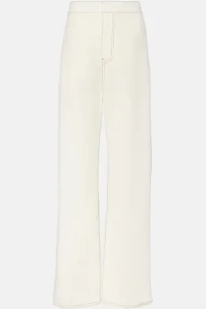 Alaïa AlaÃ¯a High-rise wool-blend wide-leg pants