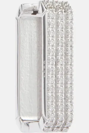 Eera EÃ©ra Long Candy 18kt white gold single earring with diamonds