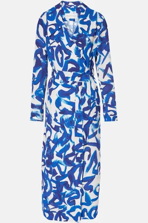 DRIES VAN NOTEN Printed wrap coat