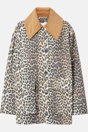 Ganni Leopard-print canvas jacket