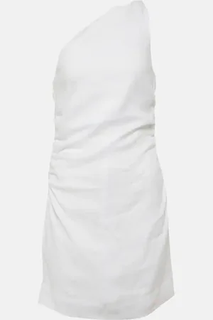 FAITHFULL THE BRAND Marga gathered linen minidress