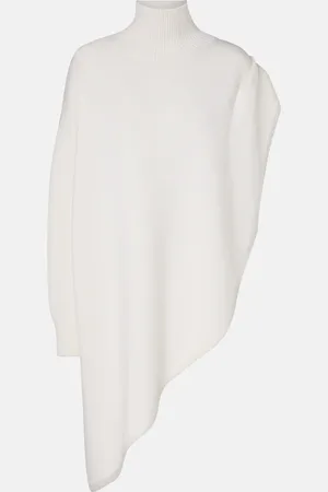 Alaïa AlaÃ¯a Asymmetric caped wool sweater