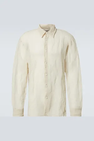 DRIES VAN NOTEN Cotton and silk-blend lamÃ© shirt