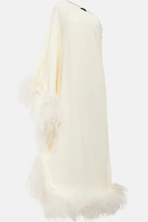 ‎Taller Marmo‎ Ubud feather-trimmed gown