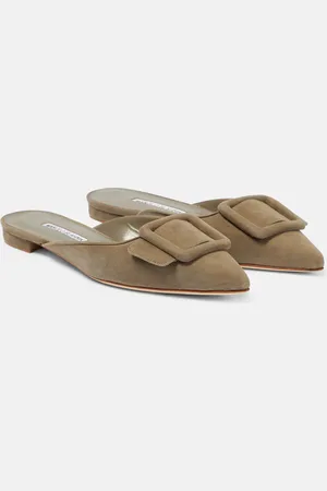 Manolo Blahnik Maysale suede mules