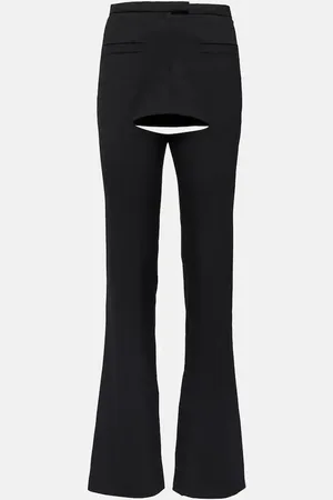 Courrèges CourrÃ¨ges Cutout wool-blend flared pants