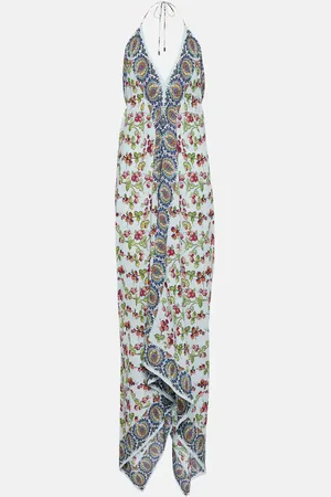Etro Asymmetrical printed maxi dress