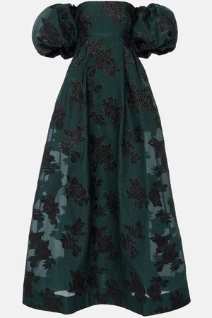 Rebecca Vallance Beryl off-shoulder lamÃ© gown
