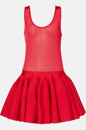 Alaïa AlaÃ¯a Sheer knitted minidress